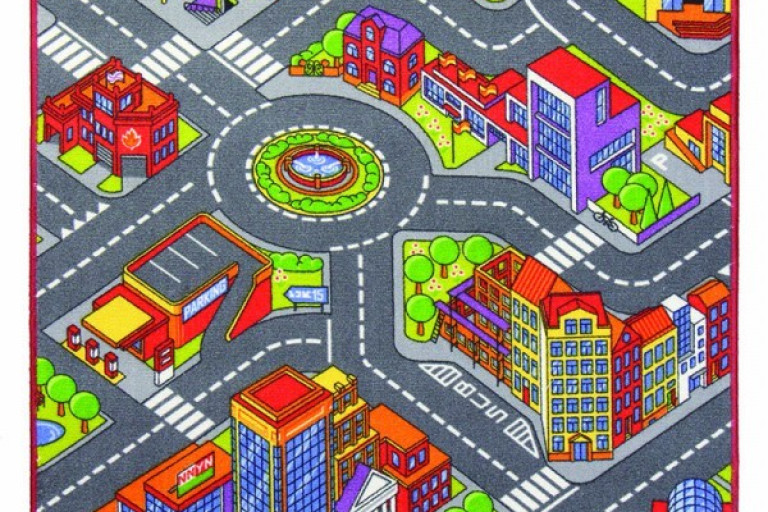 Dětský kusový koberec město Big City