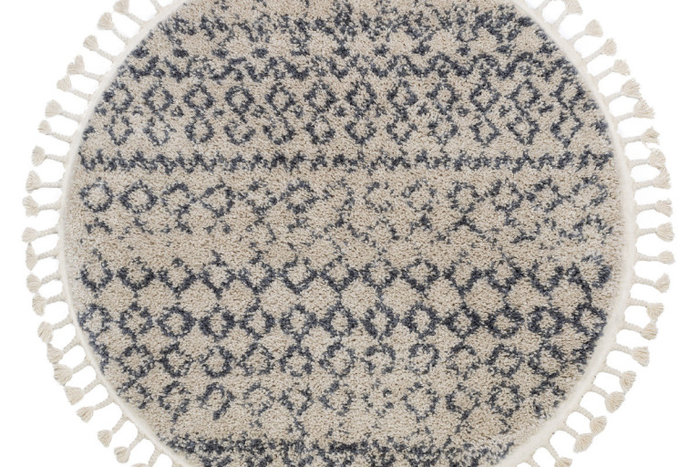 Kusový koberec Berber Agadir G0522 cream and grey kruh