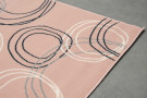 Kusový koberec Kruhy powder pink