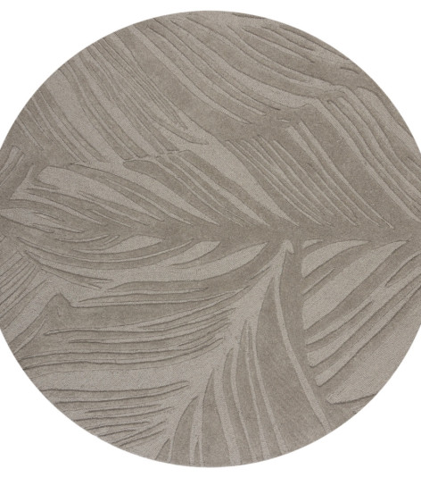 Kusový koberec Solace Leaf Grey kruh