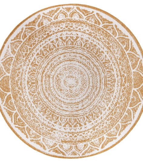 Kusový koberec Twin Supreme 105799 Ochre kruh – na ven i na doma
