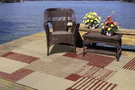 Kusový koberec Sisalo 706/O44P béžovo červený