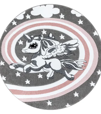 Dětský kusový koberec Petit Pony grey kruh