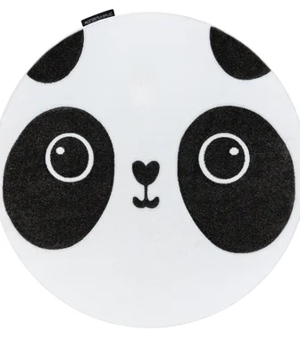 Dětský kusový koberec Petit Panda white kruh