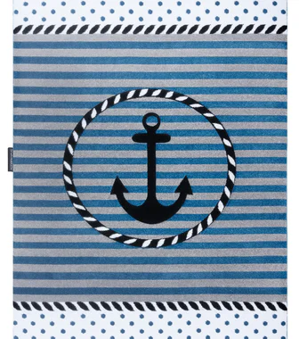 Dětský kusový koberec Petit Marine anchor sea blue