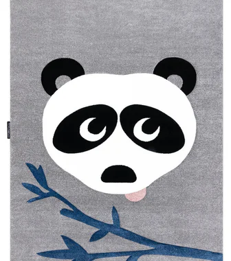 Dětský kusový koberec Petit Panda grey
