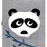 Dětský kusový koberec Petit Panda grey
