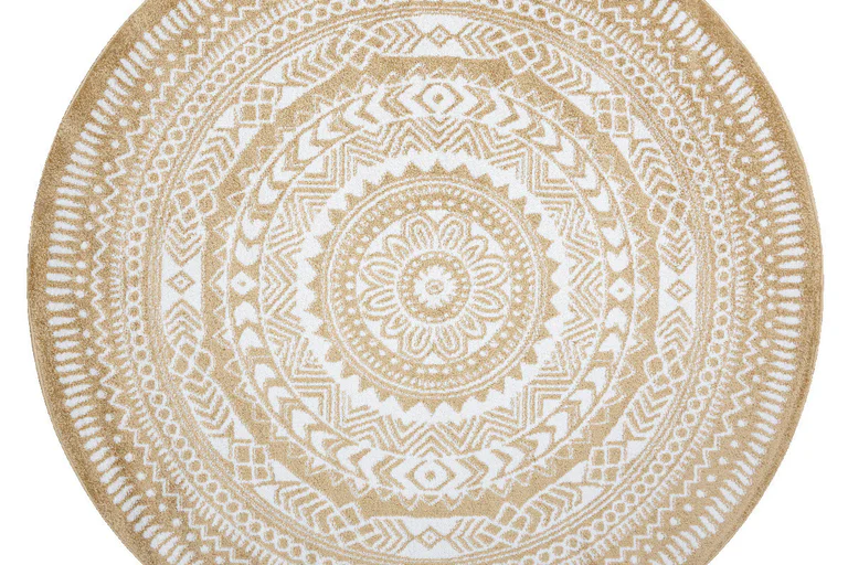 Kusový koberec Napkin gold kruh