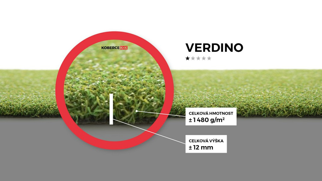 Verdino - travní koberec s nízkým vlasem