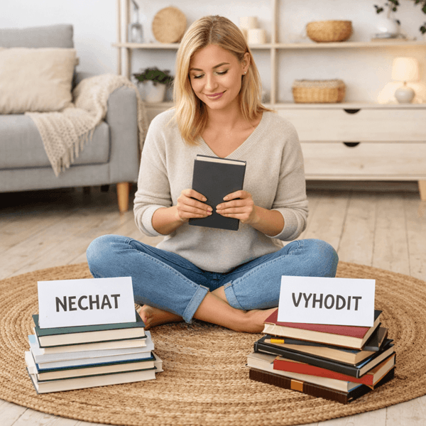 Začněte tím, že si věci roztřídíte do kategorií, které postupně projdete a necháte jen to co vám opravdu dělá radost.