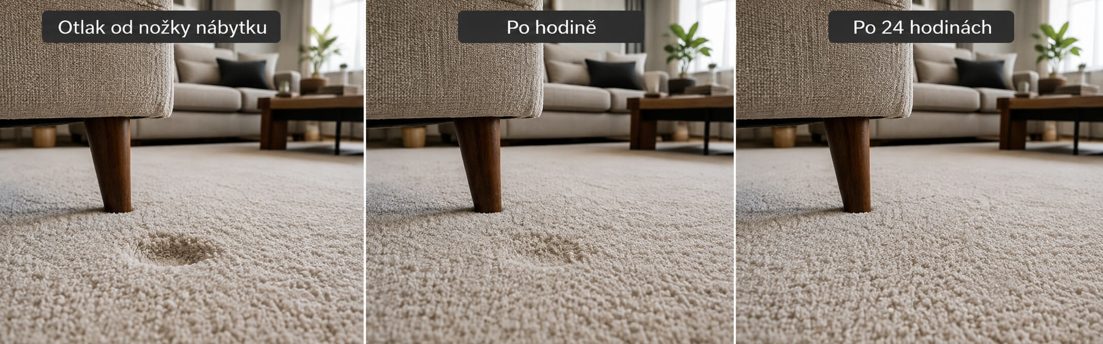 Jak se koberec z polyamidu vypořádá s otlakem?