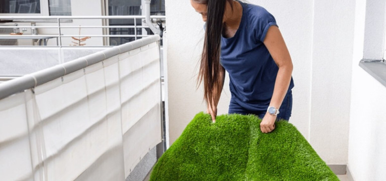 Proměna balkonu snadno a rychle: V hlavní roli travní koberec