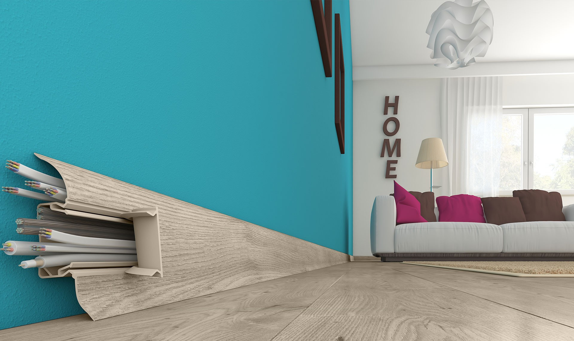 Obvodová soklová lišta plastová (pro PVC a vinyl) jasan rustic 761 - 250cm (obrázek 9)