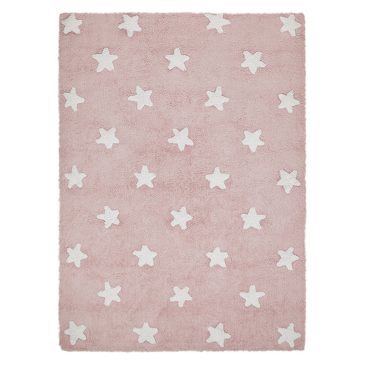 Ručně tkaný kusový koberec Stars Pink-White 120x160 cm