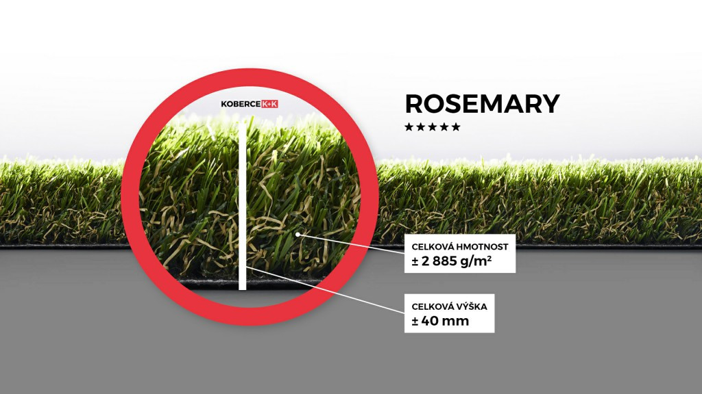 Travní koberec Rosemary rozměr š.200 x d.560 cm SVAT 2