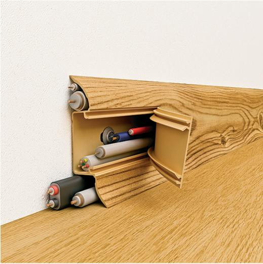 Obvodová soklová lišta plastová (pro PVC a vinyl) jasan rustic 761 - 250cm (obrázek 17)