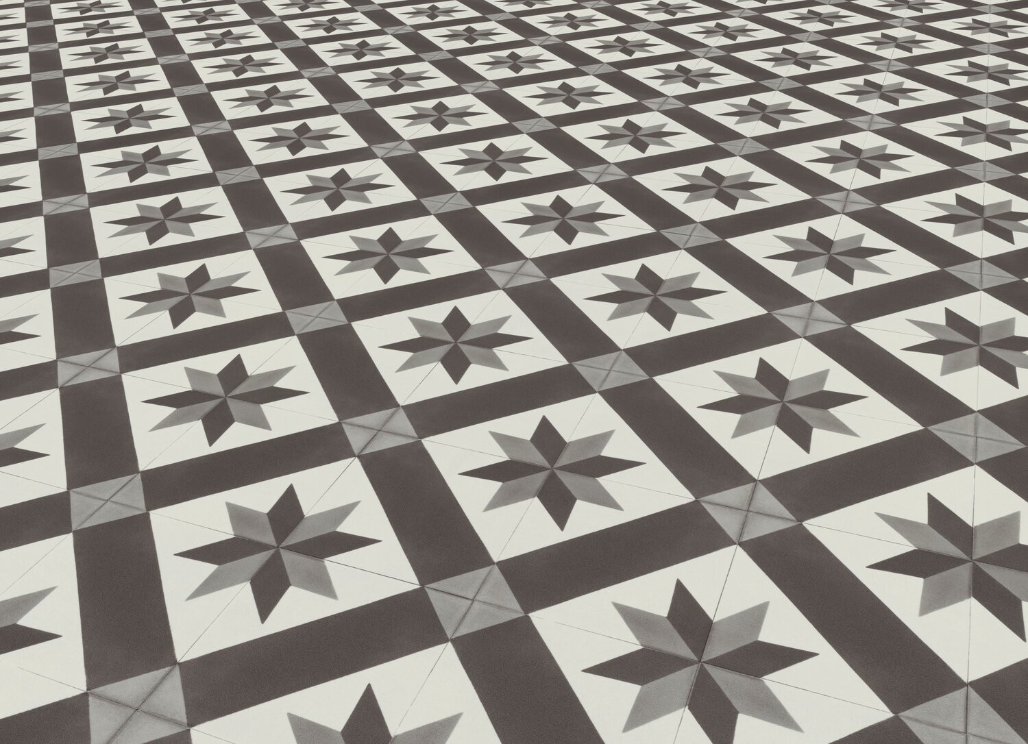 PVC Taralay Libertex - Gerflor Cordoba Black and White 2226 - retro mozaika 4 m