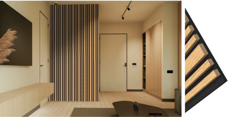 Akustické panely 40x270 cm - Natural Poplar - 2 ks v balení 2