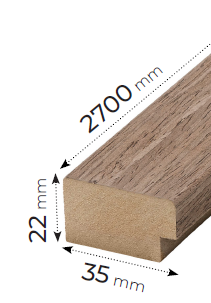 Ukončovací lišta k akustickému panelu 270cm -  Brio Oak 456S 3