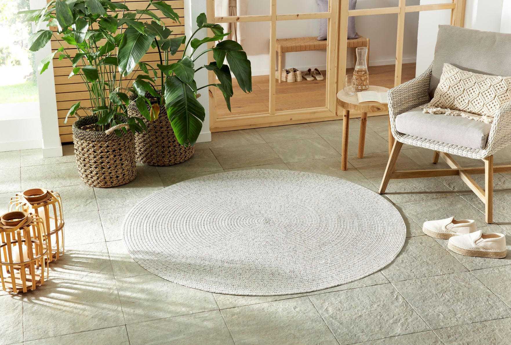 Kusový koberec Braided 105553 Light Melange kruh – na ven i na doma Kruh Ø 150 cm 5
