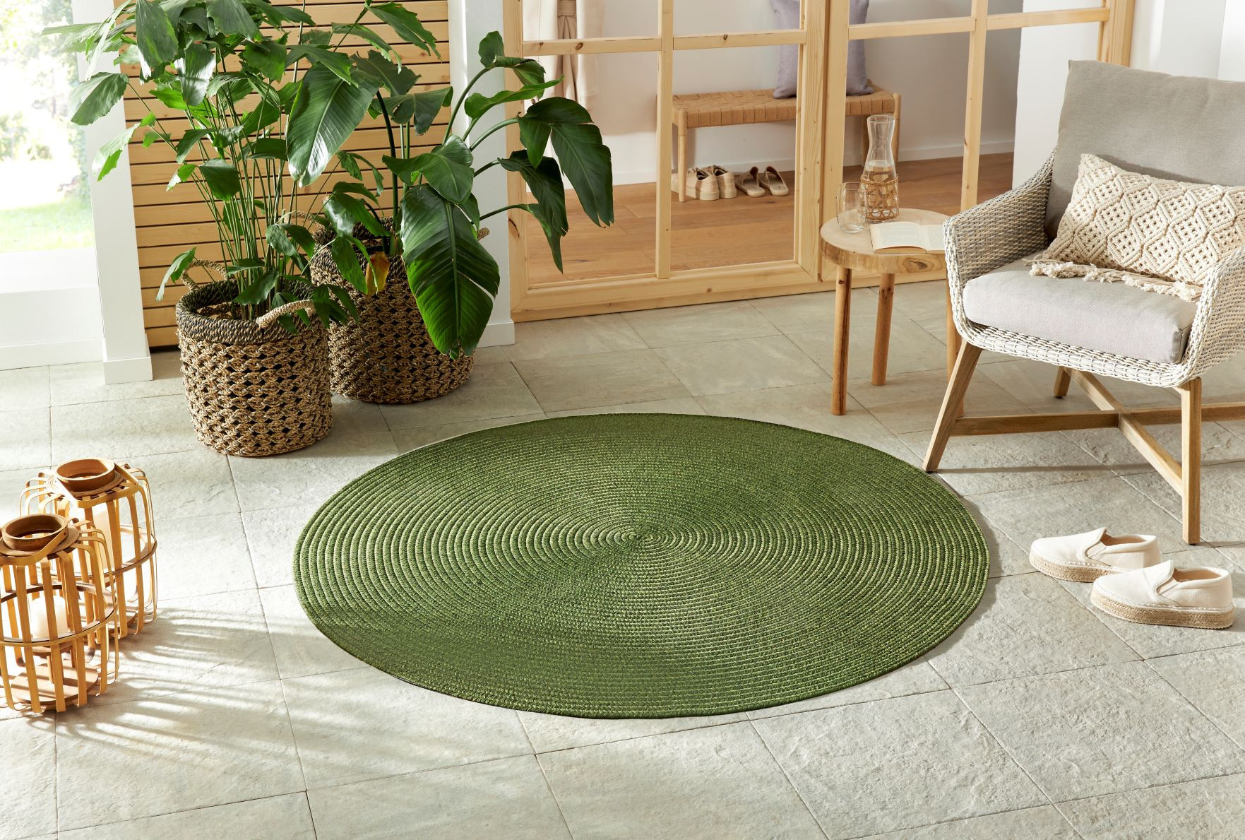 Kusový koberec Braided 105554 Green kruh – na ven i na doma Kruh Ø 200 cm 5