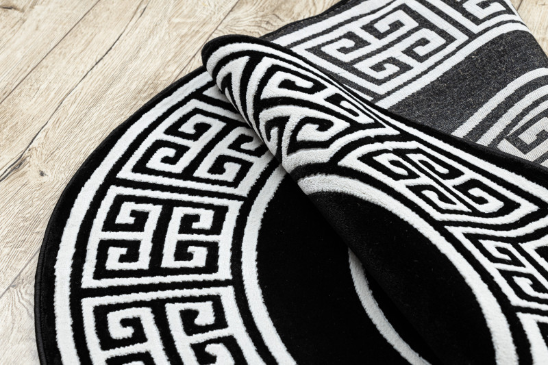 Kusový koberec Gloss 6776 85 greek black/ivory kruh Kruh Ø 200 cm (obrázek 8)