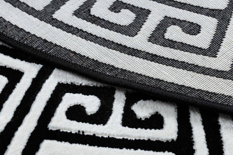 Kusový koberec Gloss 6776 85 greek black/ivory kruh Kruh Ø 200 cm (obrázek 11)
