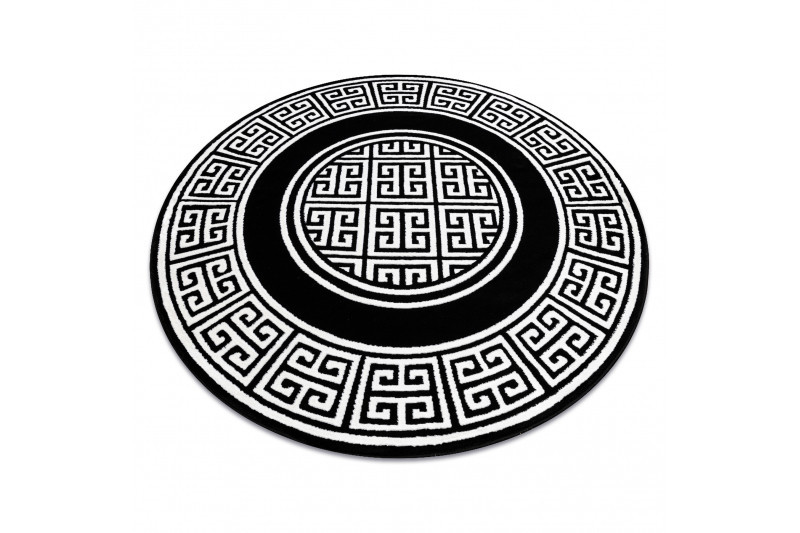 Kusový koberec Gloss 6776 85 greek black/ivory kruh Kruh Ø 200 cm (obrázek 12)
