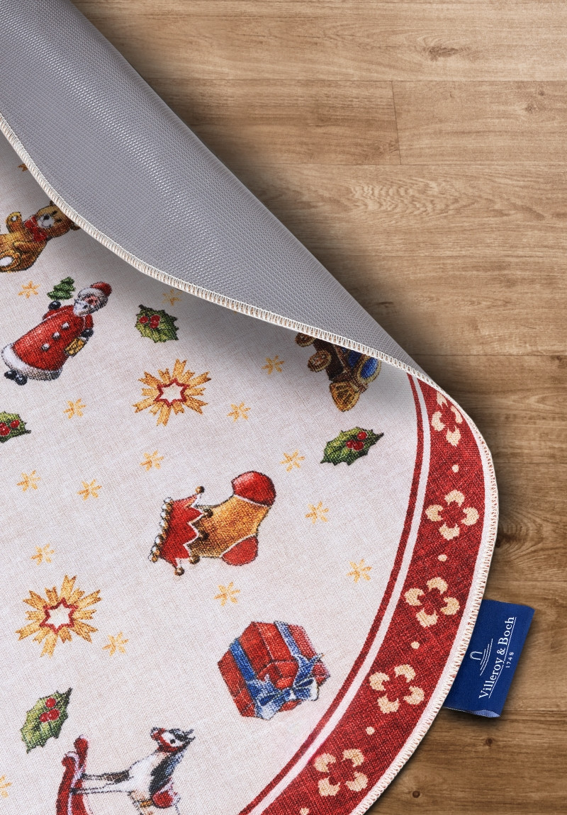 Kusový koberec Villeroy & Boch 106192 červený vánoční kruh Kruh Ø 150 cm 3