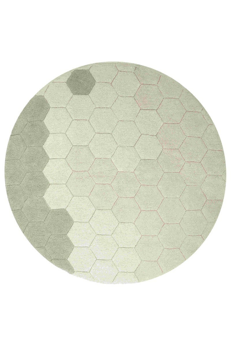 Levně Dětský kusový koberec Honeycomb Blue Sage kruh 140x140 cm