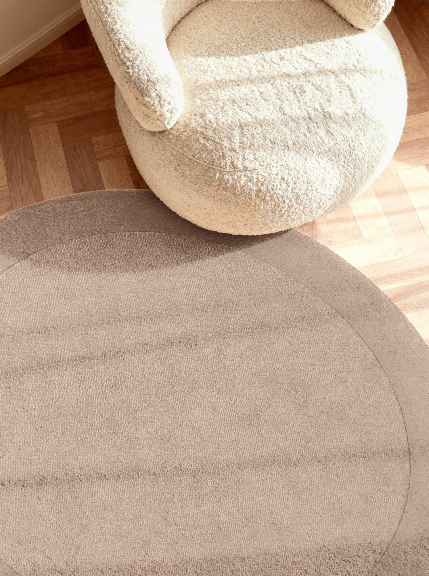 Kusový koberec Villeroy & Boch Kari 106282 béžový kruh Kruh Ø 150 cm 3