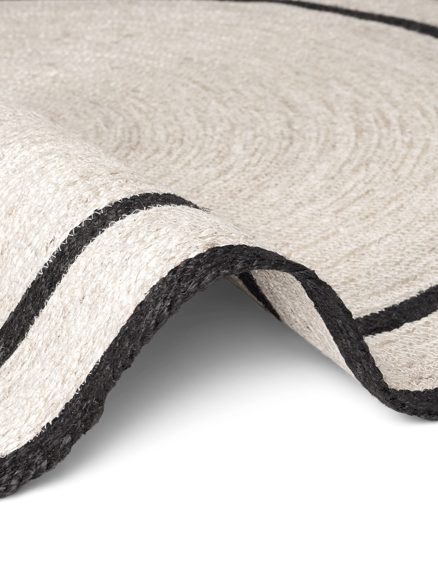 Kusový koberec Jute Braided 106331 Natural Black kruh Kruh Ø 150 cm 4