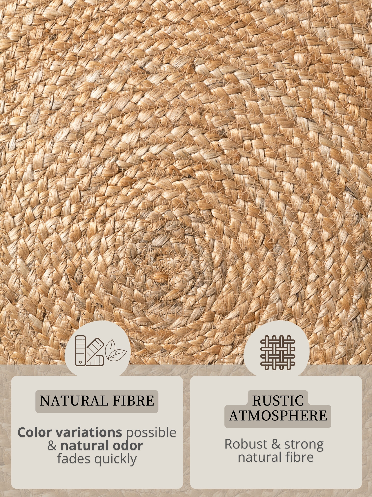 Kusový koberec Jute Braided 106332 Natural Gold kruh Kruh Ø 150 cm 5