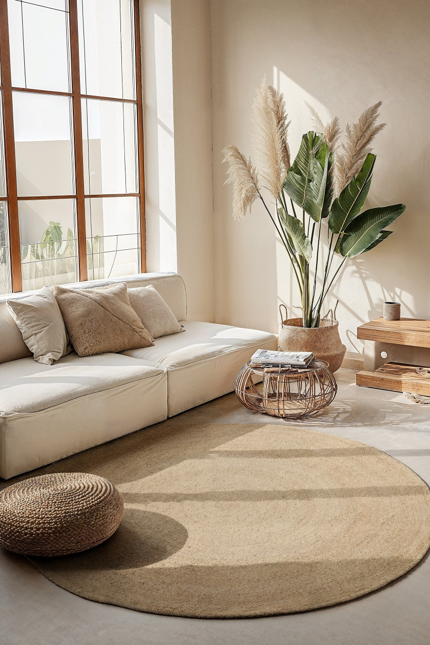 Kusový koberec Jute Braided 106007 Ivory Kruh Ø 140 cm 4