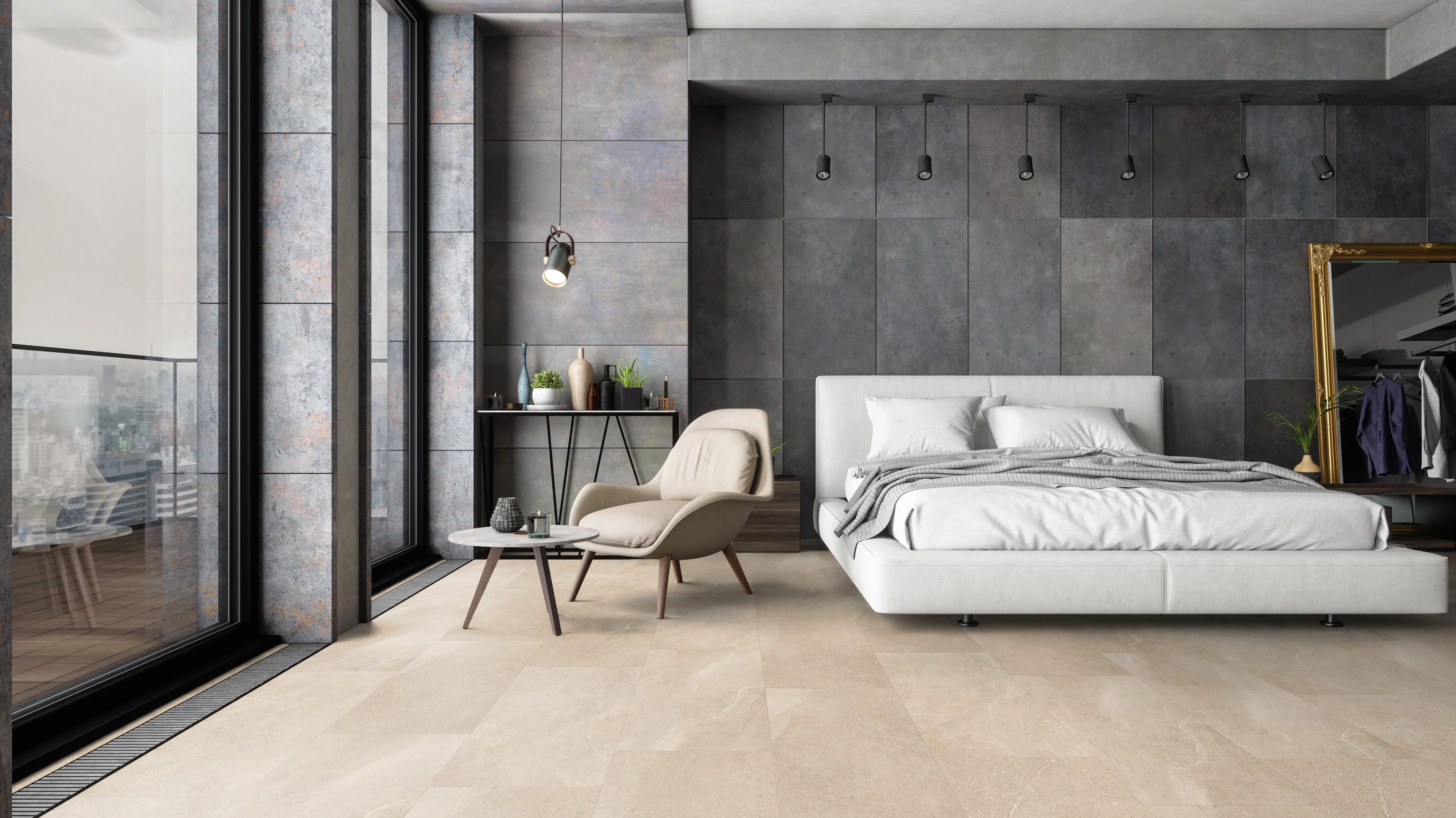 Vinylová podlaha lepená Creation 30 Curton Stone Clear 1603 - světle béžová dlažba 457x914 mm (obrázek 9)
