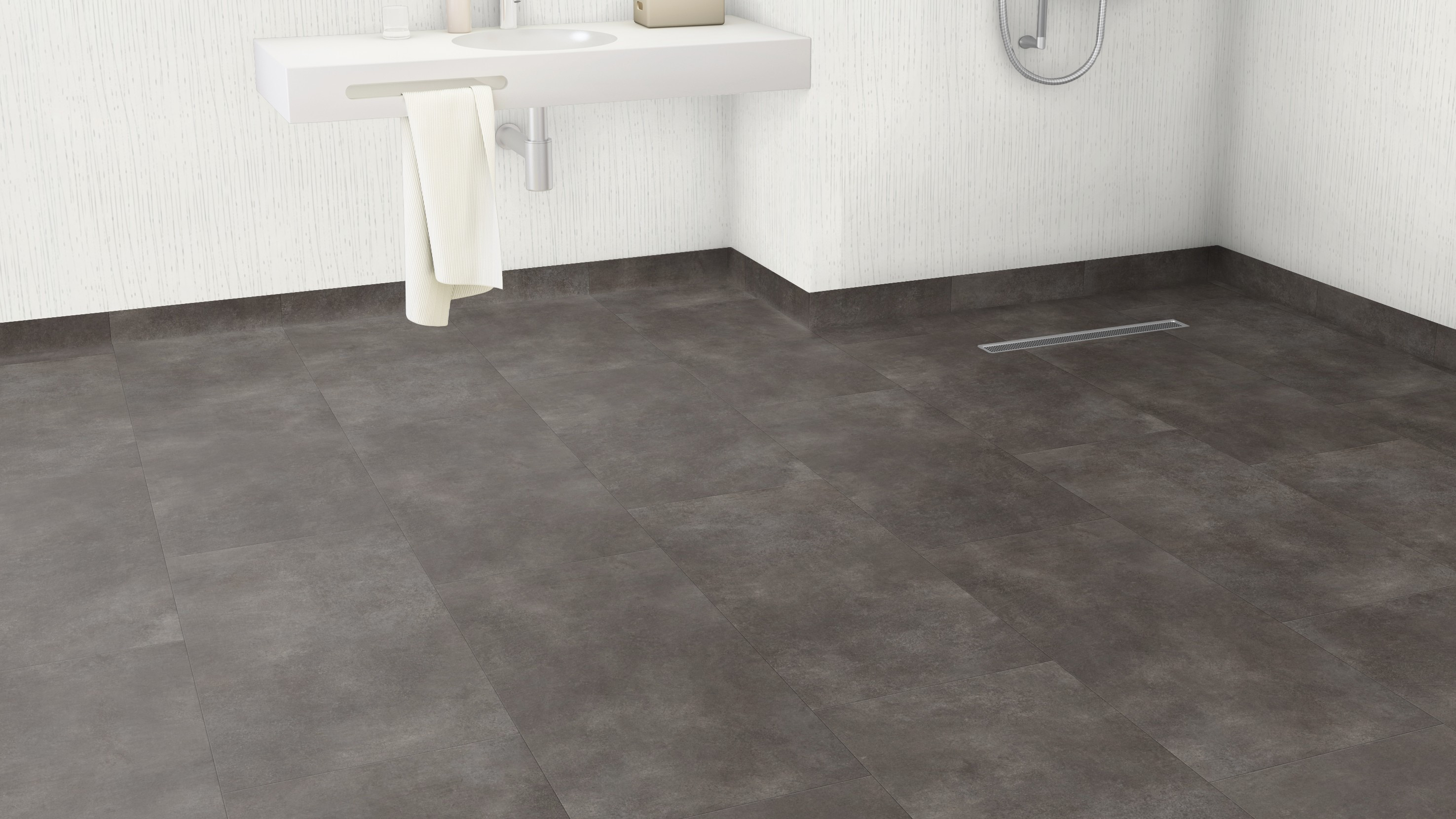 Vinylová podlaha Creation 55 Bloom Uni Dark 1601 - lepená 457x914 mm 5