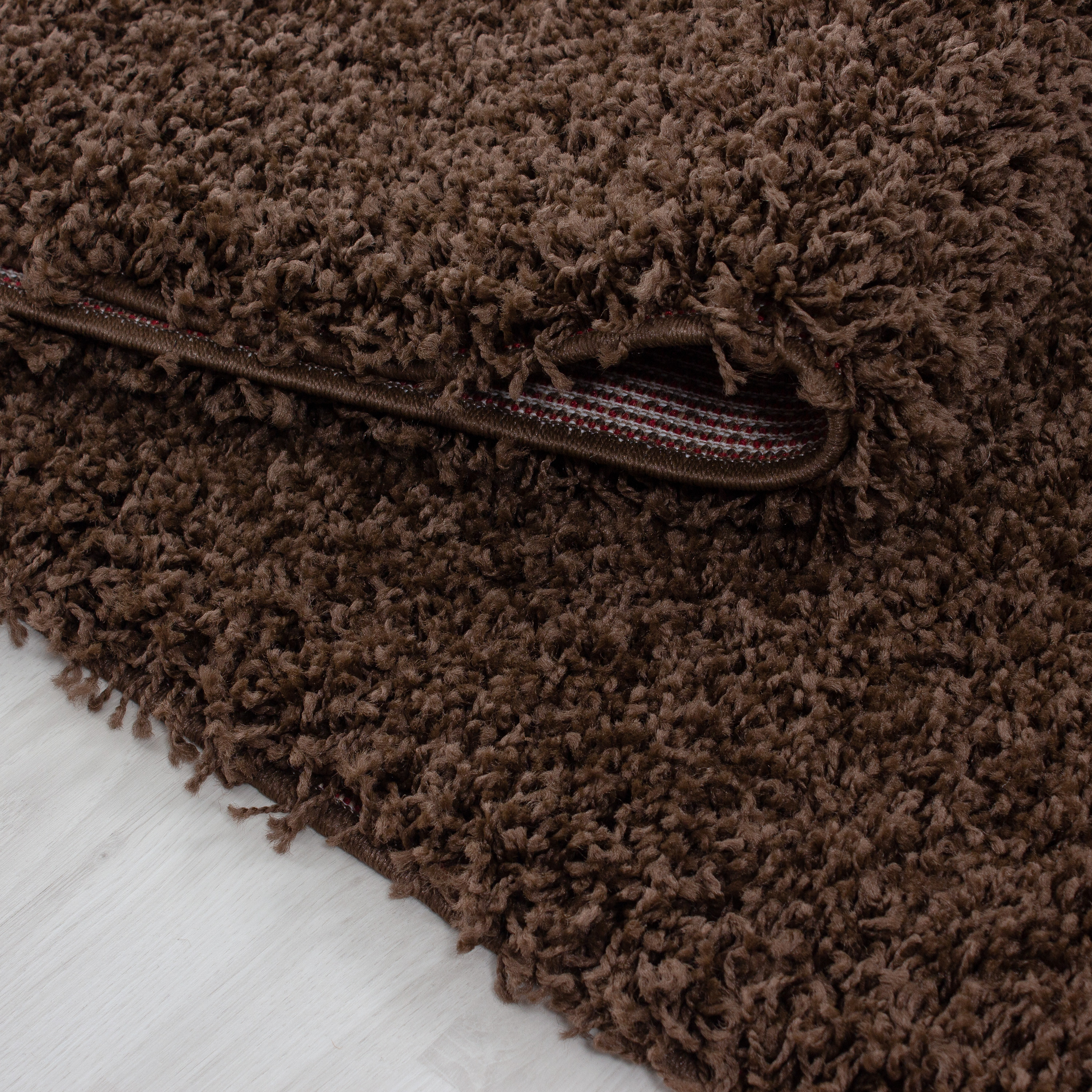 Kusový koberec Life Shaggy 1500 brown kruh 3