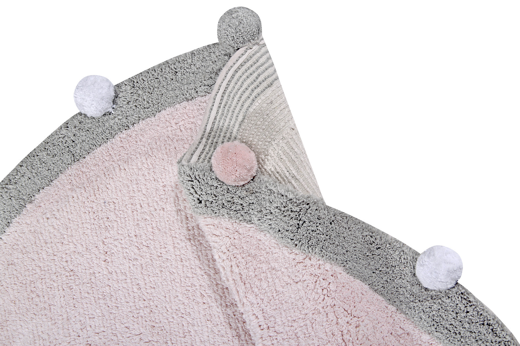 Pratelný koberec Bubbly Soft Pink Kruh Ø 120 cm 3