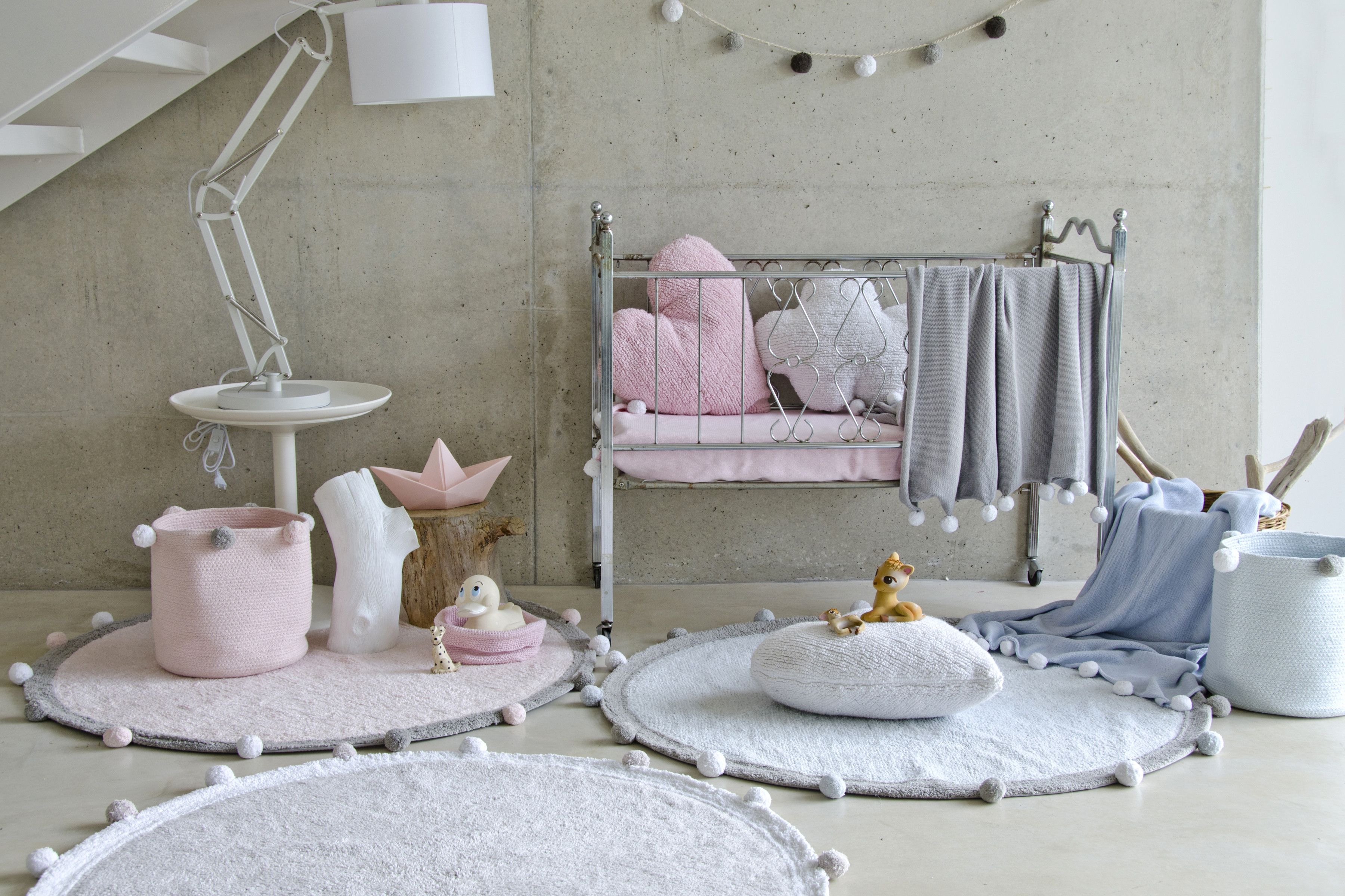 Pratelný koberec Bubbly Soft Pink Kruh Ø 120 cm 5