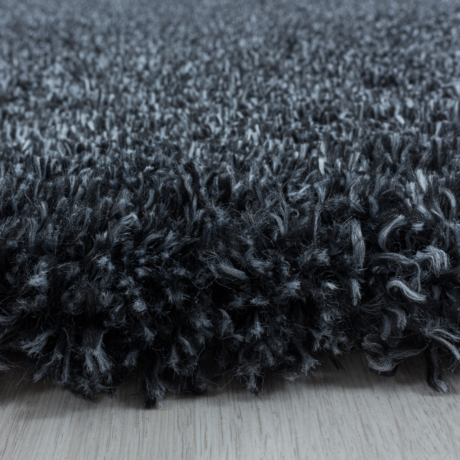 Kusový koberec Fluffy Shaggy 3500 anthrazit kruh 2