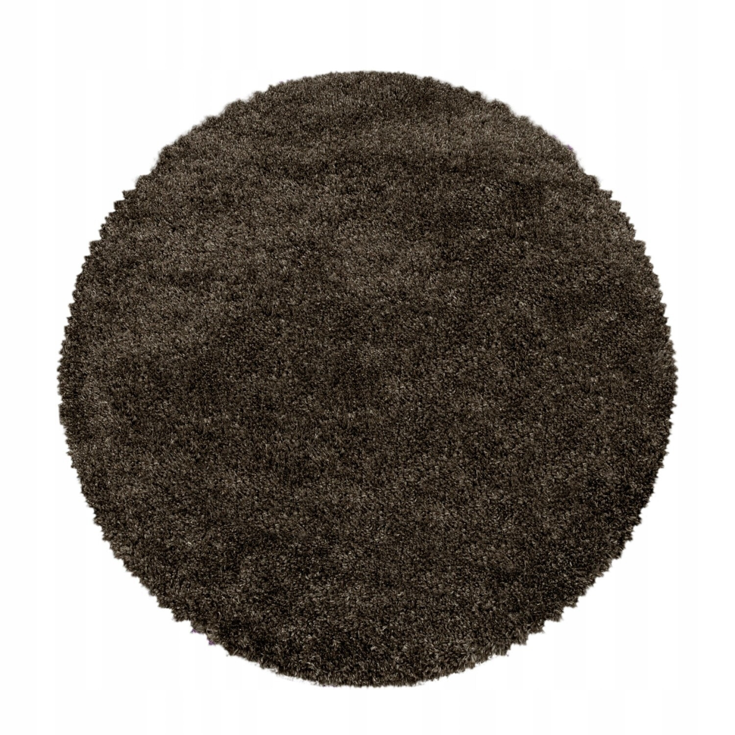 Kusový koberec Fluffy Shaggy 3500 brown kruh