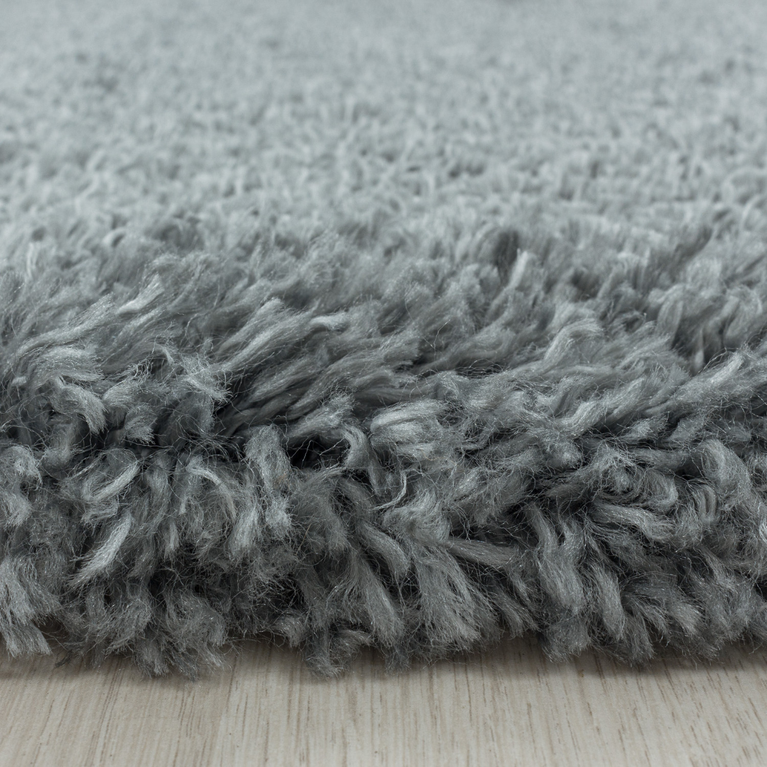 Kusový koberec Fluffy Shaggy 3500 light grey kruh 2