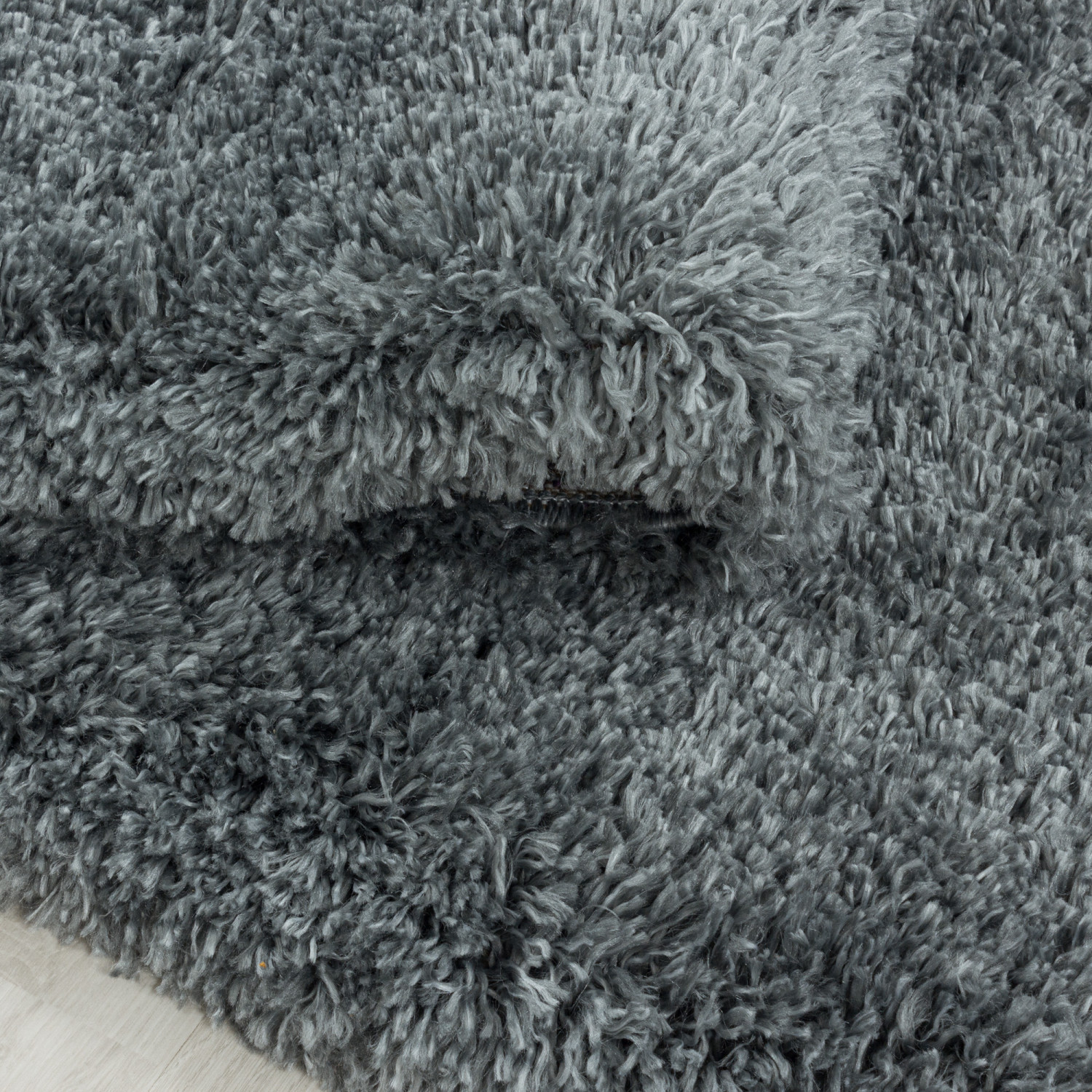 Kusový koberec Fluffy Shaggy 3500 light grey kruh 3