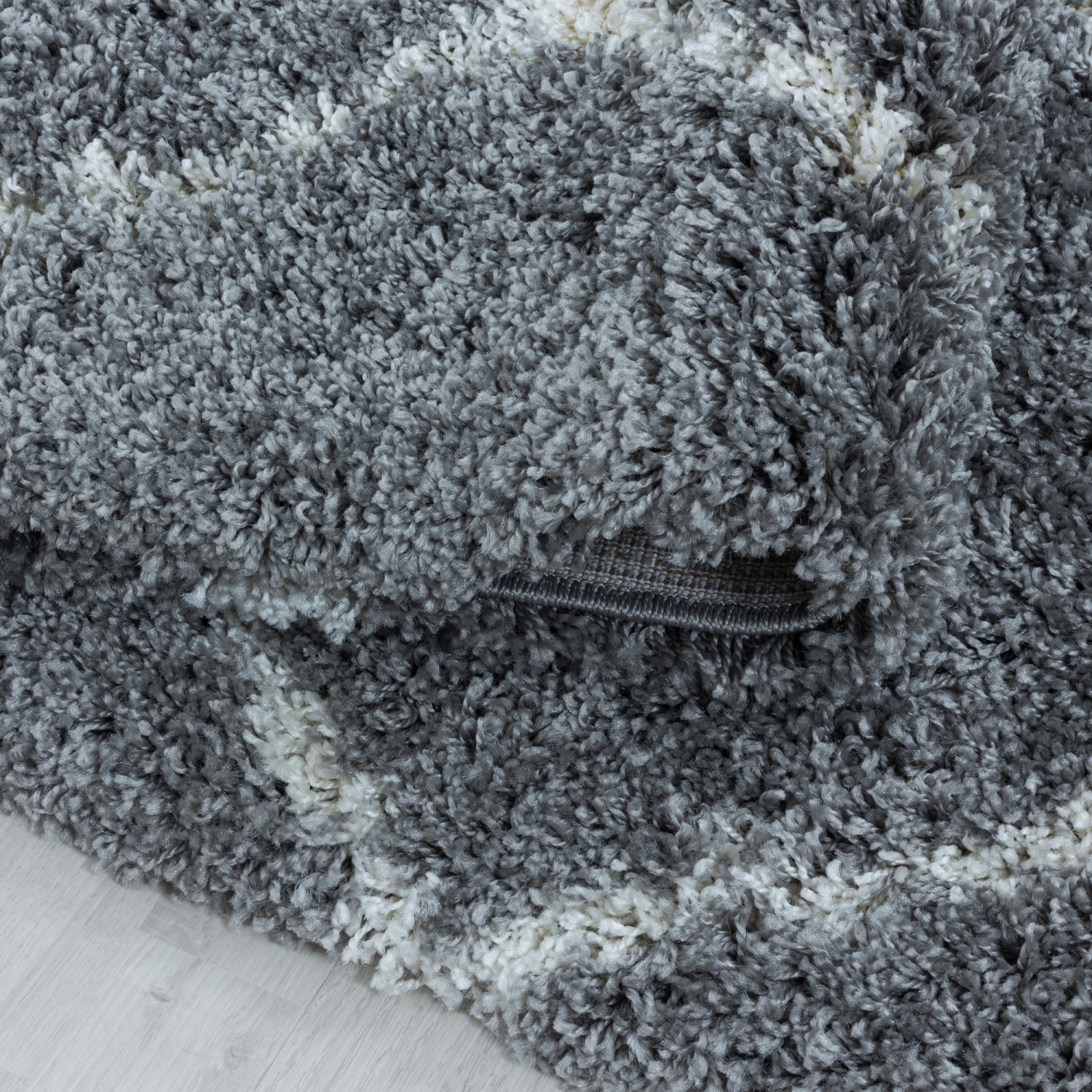Kusový koberec Alvor Shaggy 3401 grey kruh 3