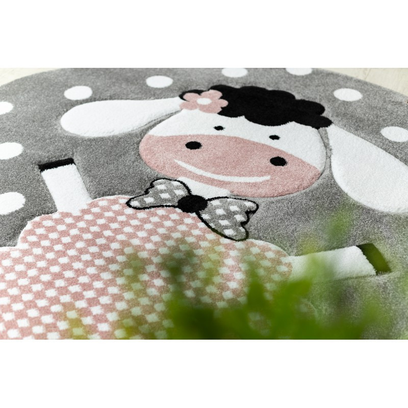 Dětský kusový koberec Petit Dolly sheep grey kruh 4