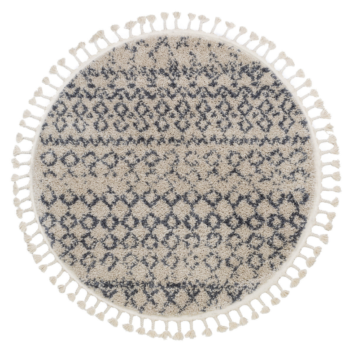Kusový koberec Berber Agadir G0522 cream and grey kruh Kruh Ø 120 cm