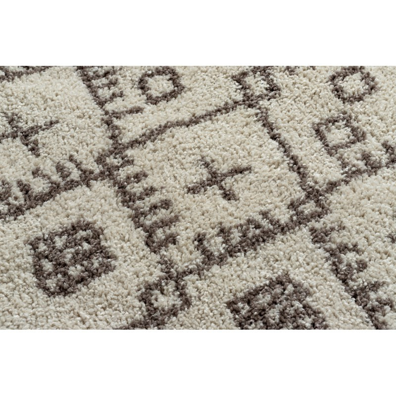 Kusový koberec Berber Tanger B5940 cream and brown kruh Kruh Ø 120 cm 3