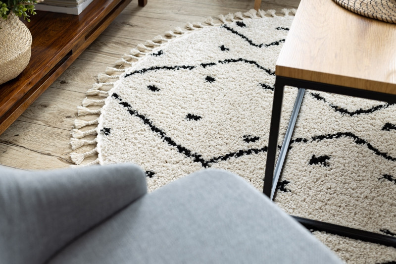 Kusový koberec Berber Tetuan B751 cream kruh Kruh Ø 120 cm 3