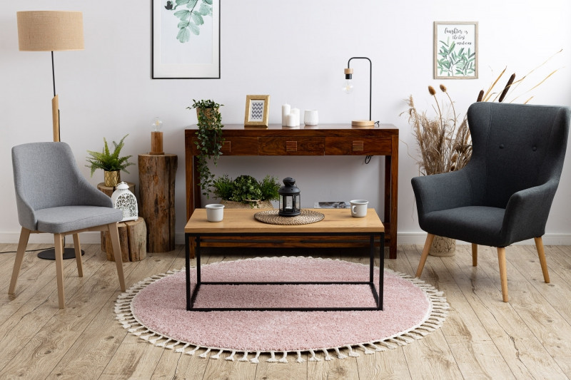 Kusový koberec Berber 9000 pink kruh Kruh Ø 120 cm (obrázek 8)