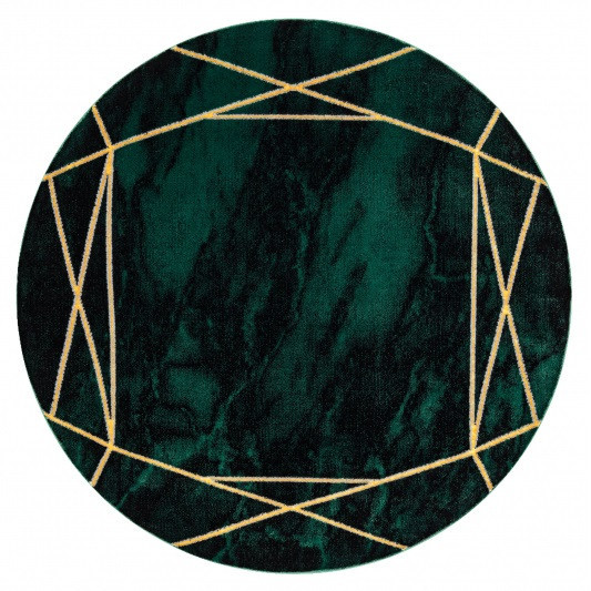 Kusový koberec Emerald 1022 green and gold kruh Kruh Ø 120 cm